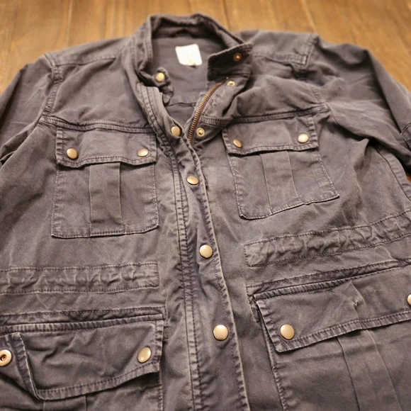 Oversized Stressed Gap Blue Utility Jacket Sz Small - Picture 2 of 4